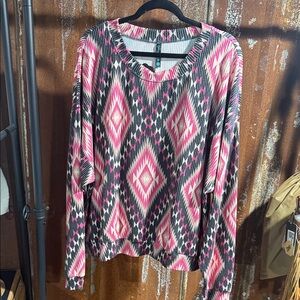 Feels Like Home Pink and Black Women's Top